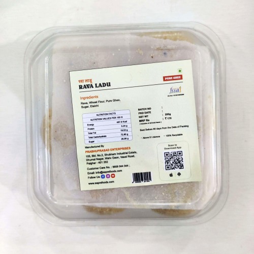 Pure Ghee Rava Laddu/ शुद्ध तूपातले रवा लाडू (200 g)
